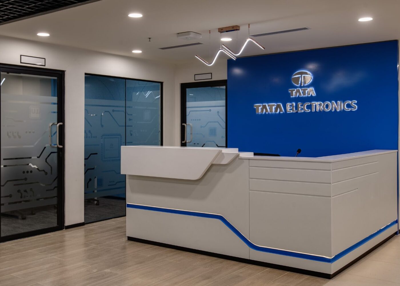 Tata Electronics commercial interior project by Touchstone in Karnataka